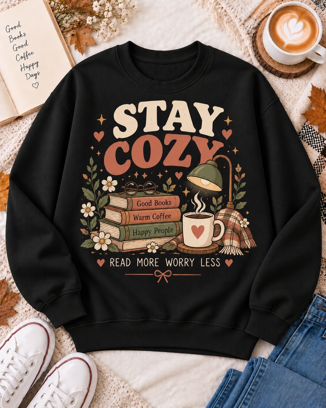 Stay Cozy Read More Women's 2D Sweatshirt