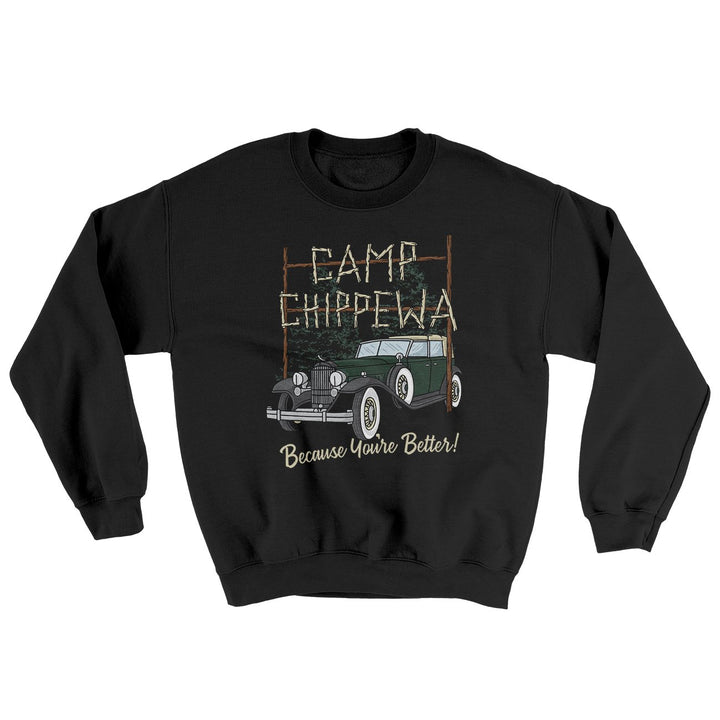 Camp Chippewa Ugly Sweater Crewneck Sweatshirt 50/50 Cotton Poly Loose Fit