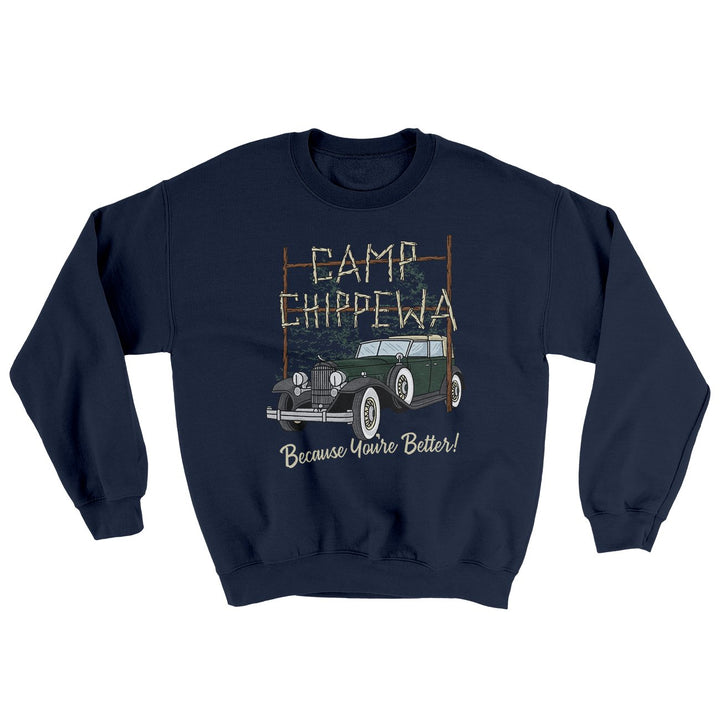 Camp Chippewa Ugly Sweater Crewneck Sweatshirt 50/50 Cotton Poly Loose Fit