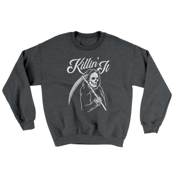 Killin' It Ugly Sweater Crewneck Sweatshirt 50/50 Cotton Poly Blend Loose Fit
