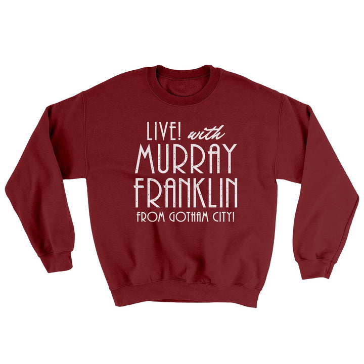 Murray Franklin Show Ugly Sweater Crewneck Sweatshirt 50/50 Cotton Poly Loose Fit